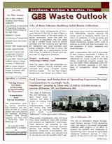 GBB Waste Outlook Newsletter - Fall 2008